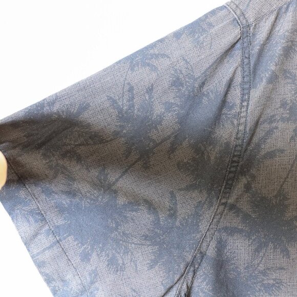 Nat Nast Luxury Originals Size XXL Silk/Cotton blend black w/palm trees button d - Picture 3 of 8